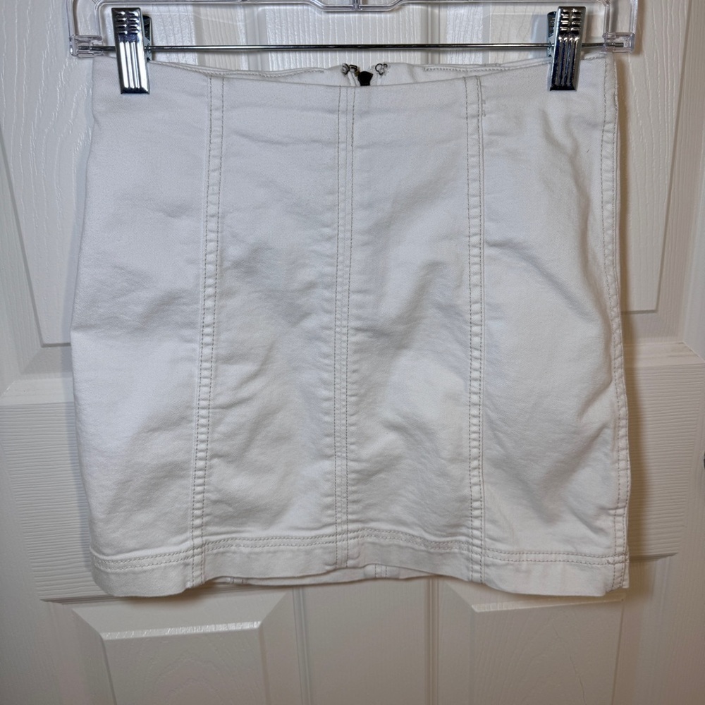 White Free People Mini Skirt